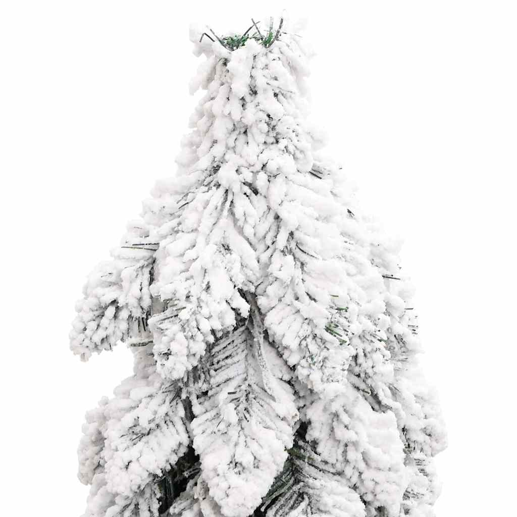 Albero di Natale Artificiale con 80 LED e Neve Floccata 150 cm | homemem39