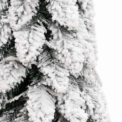 Albero di Natale Artificiale con 80 LED e Neve Floccata 150 cm | homemem39