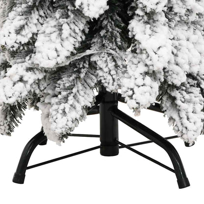 Albero di Natale Artificiale con 80 LED e Neve Floccata 150 cm | homemem39