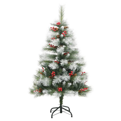 Albero Natale Artificiale Incernierato con Pigne e Bacche 120cm | homemem39