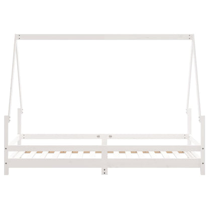 Giroletto per Bambini Bianco 90x190cm in Legno Massello di Pino - homemem39