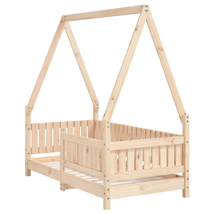 Giroletto per Bambini 70x140 cm in Legno Massello di Pino - homemem39