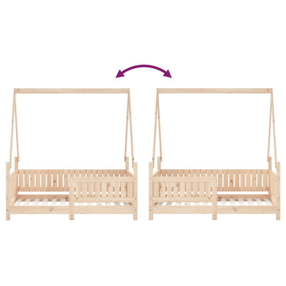 Giroletto per Bambini 70x140 cm in Legno Massello di Pino - homemem39