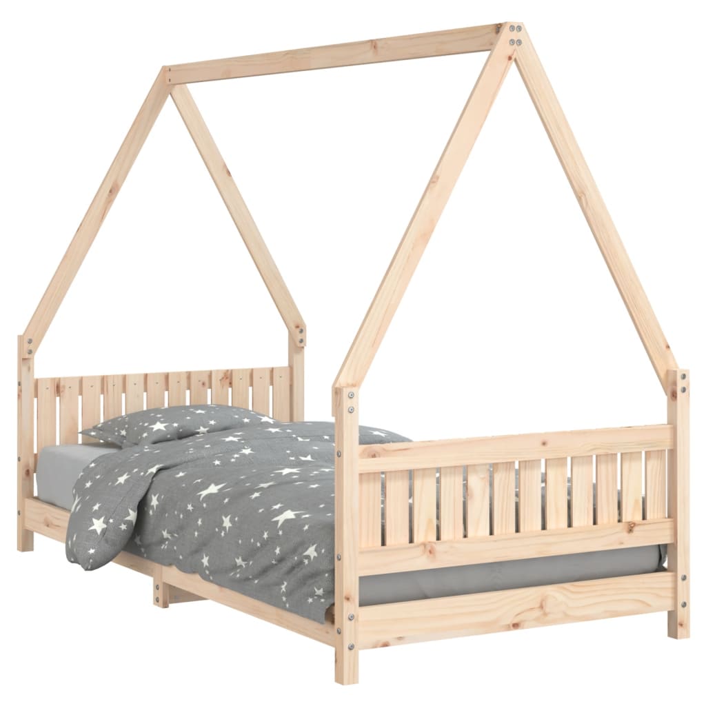 Giroletto per Bambini 90x190 cm in Legno Massello di Pino - homemem39