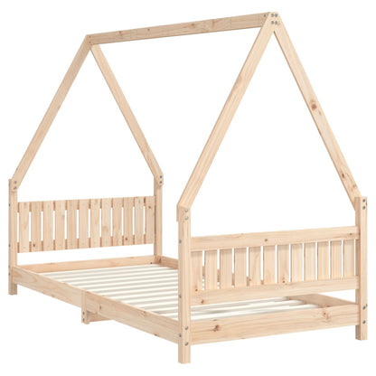 Giroletto per Bambini 90x190 cm in Legno Massello di Pino - homemem39