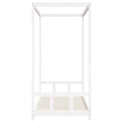 Giroletto per Bambini Bianco 90x190cm in Legno Massello di Pino - homemem39