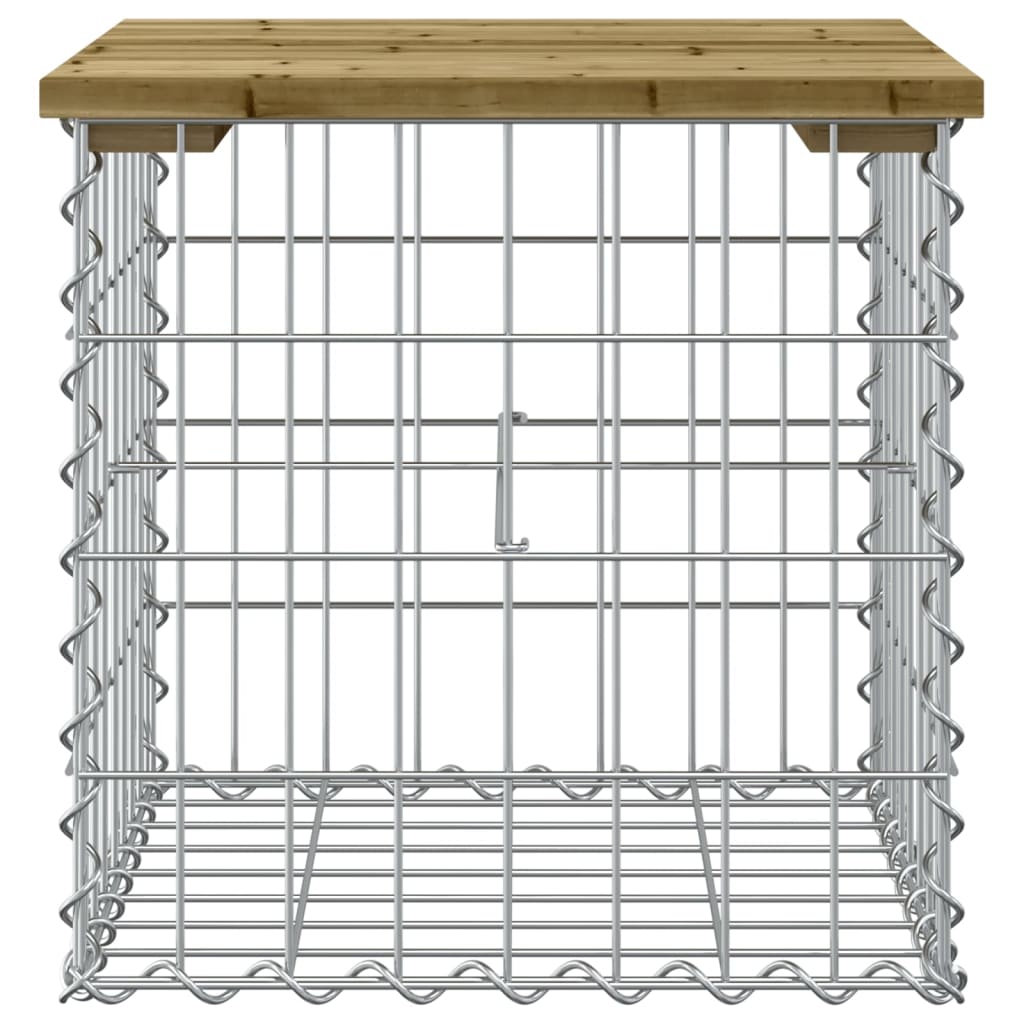 Panca da Giardino Design Gabbione 43x44x42 cm Pino Impregnato - homemem39