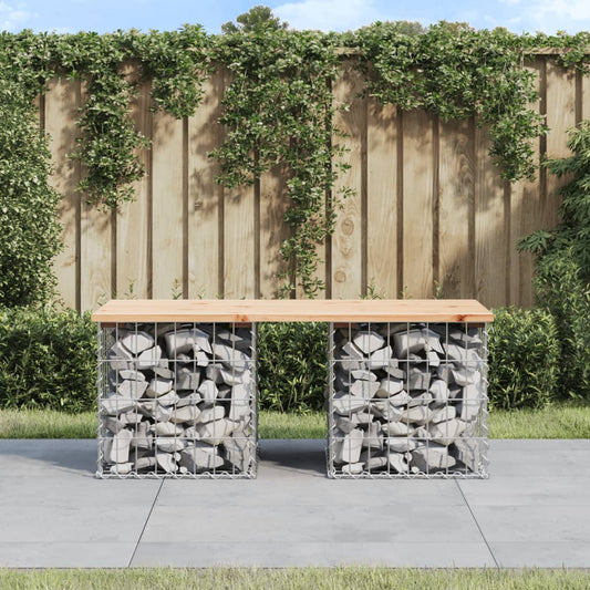 Panca Giardino Design Gabbione 103x44x42 cm Legno Massello Pino | homemem39