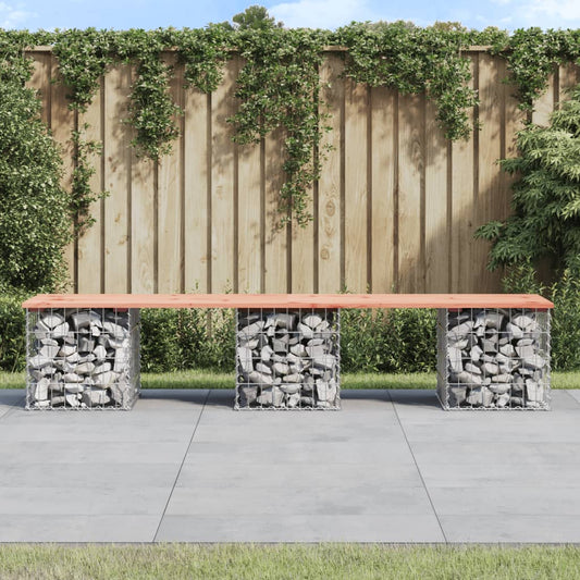 Panca da Giardino Design Gabbione 203x44x42 cm Massello Douglas - homemem39