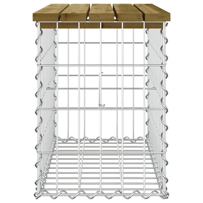 Panca da Giardino Design Gabbione 63x31,5x42 cm Pino Impregnato