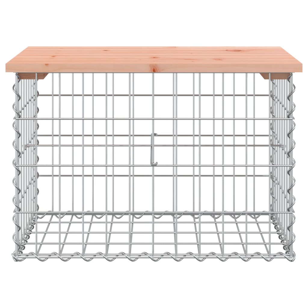 Panca da Giardino Design Gabbione 63x44x42 cm Massello Douglas