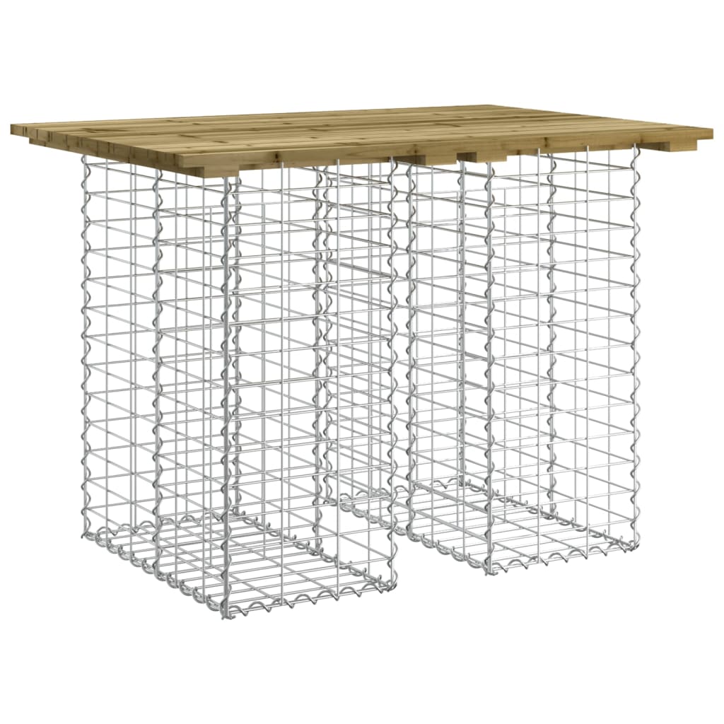 Tavolo da giardino gabbione design 100x70x72 cm