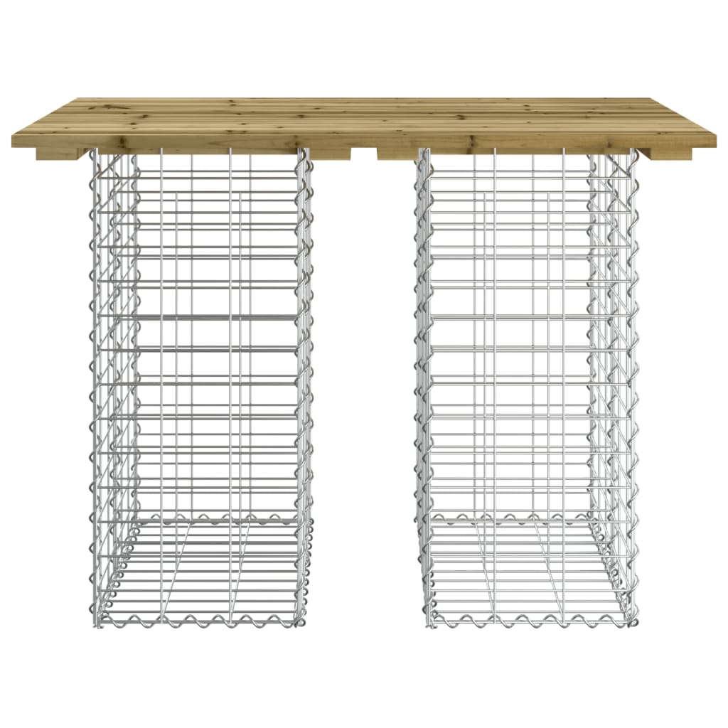 Tavolo da giardino gabbione design 100x70x72 cm