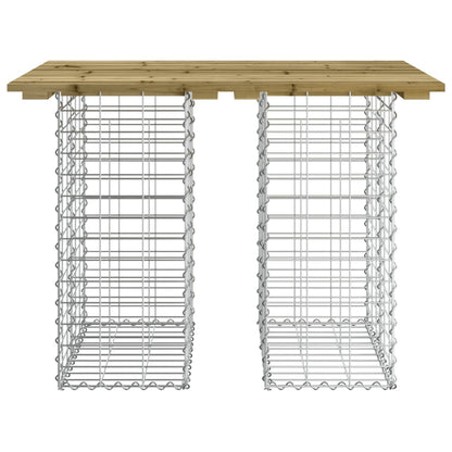 Tavolo da giardino gabbione design 100x70x72 cm