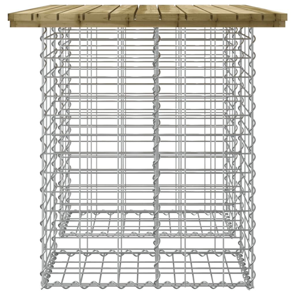 Tavolo da giardino gabbione design 100x70x72 cm