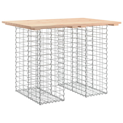 Tavolo da giardino in gabbione design 100x70x72 cm