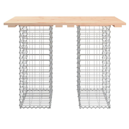 Tavolo da giardino in gabbione design 100x70x72 cm