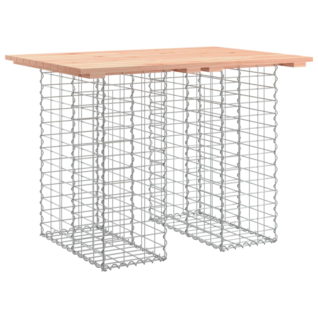 Tavolo da giardino in gabbione design 100x70x72 cm in legno massello Douglas | homemem39
