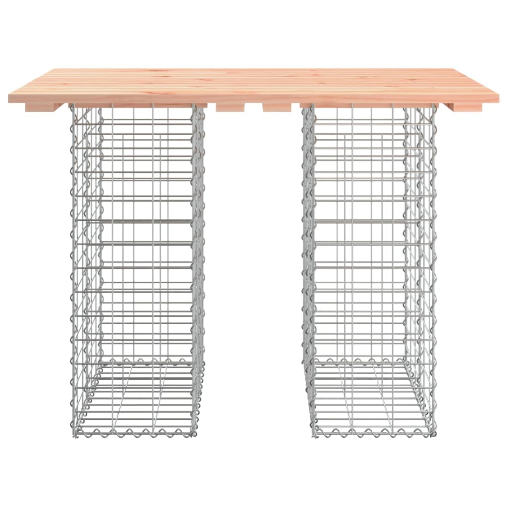 Tavolo da giardino in gabbione design 100x70x72 cm in legno massello Douglas | homemem39