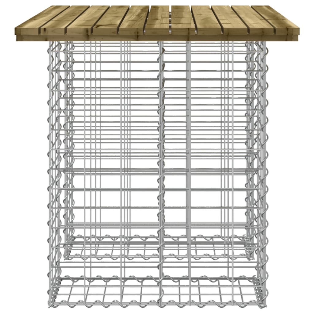 Tavolo da giardino gabbione design 100x70x72 cm