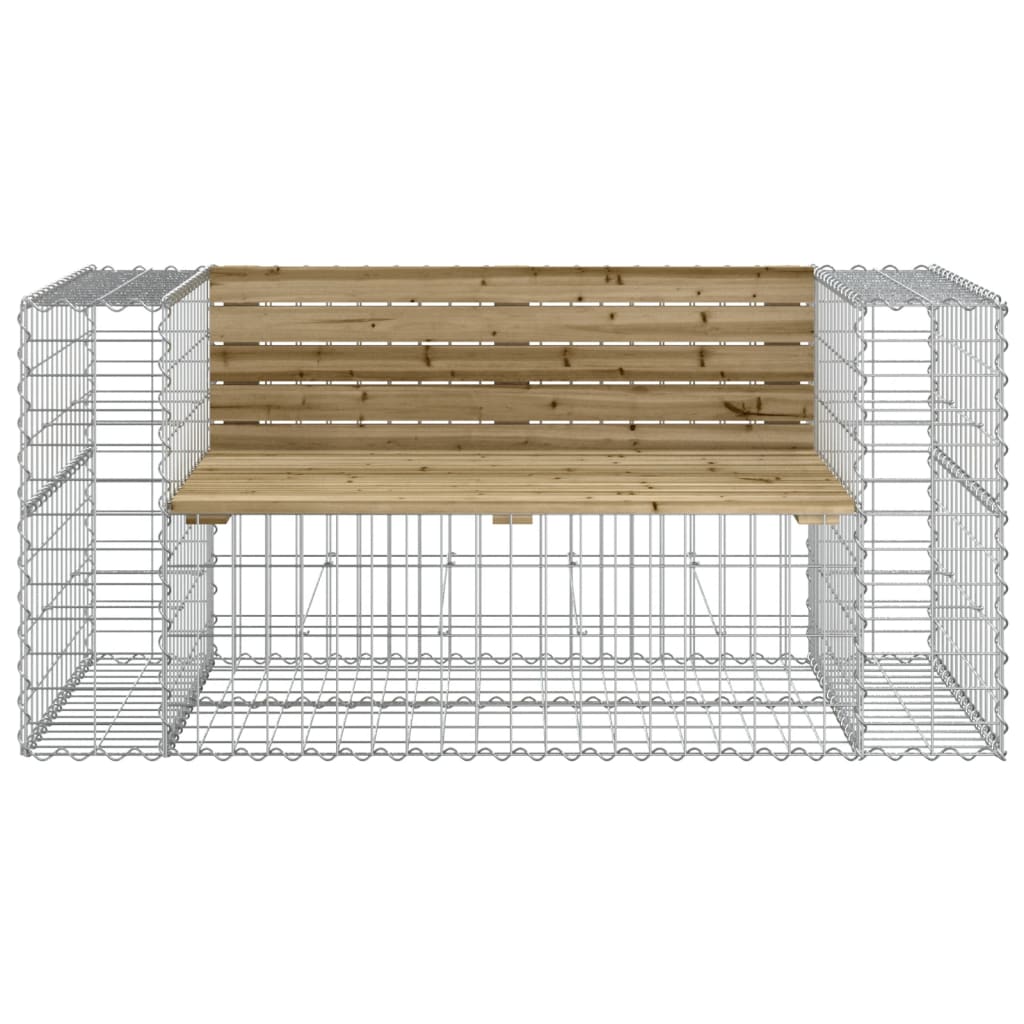 Panca da Giardino Design Gabbione 143x71x65,5cm Pino Impregnato