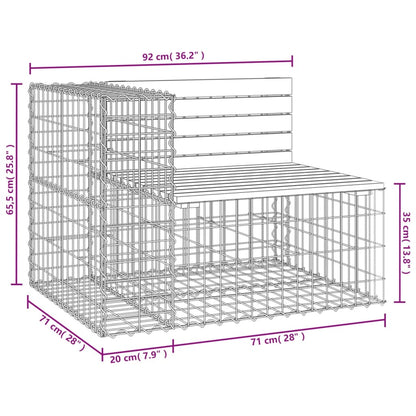 Panca Giardino Design Gabbione 92x71x65,5 cm Massello Douglas | homemem39