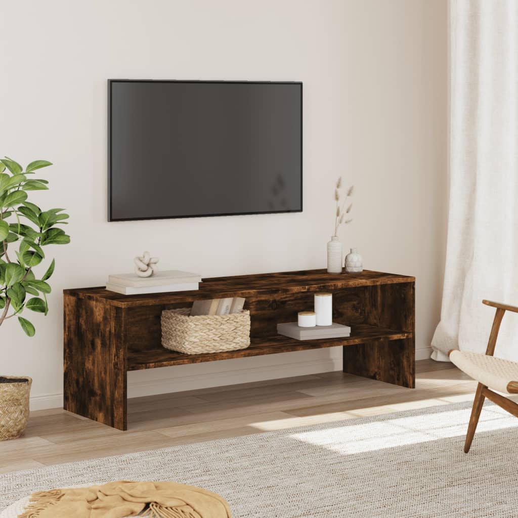 Mobile TV Rovere Fumo 120x40x40 cm in Legno Multistrato