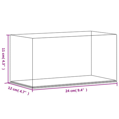 Scatola Espositiva Trasparente 24x12x11 cm in Acrilico