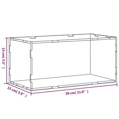 Scatola espositiva trasparente 30x15x14 cm in acrilico | homemem39