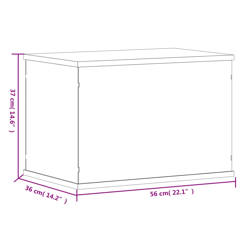 Scatola espositiva trasparente 56x36x37 cm in acrilico | homemem39