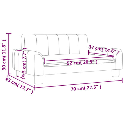 Divano per Bambini Crema 70x45x30 cm in Tessuto | homemem39