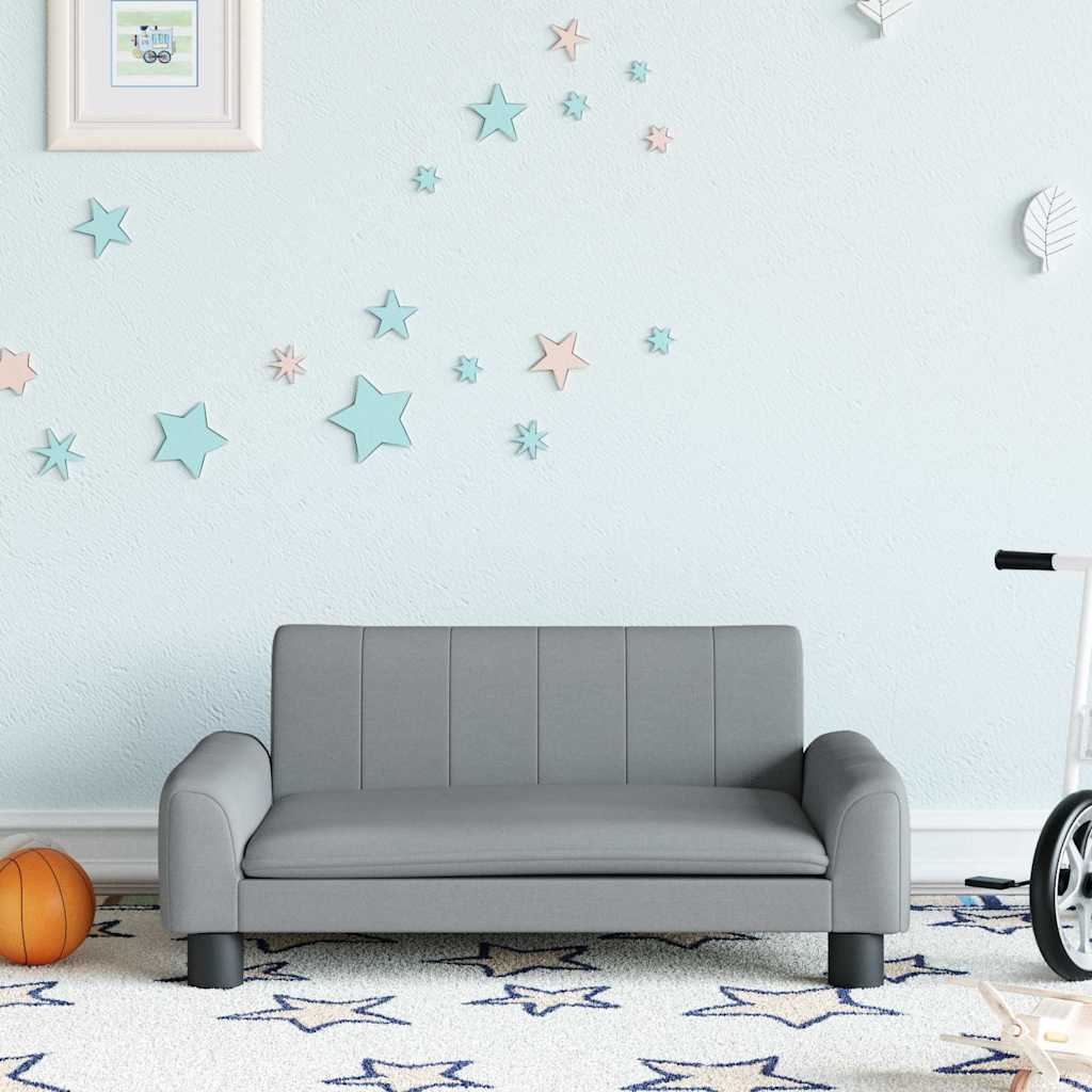 Divano per Bambini Grigio Chiaro 70x45x30 cm in Tessuto | homemem39
