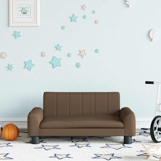 Divano per Bambini Marrone 70x45x30 cm in Tessuto - homemem39