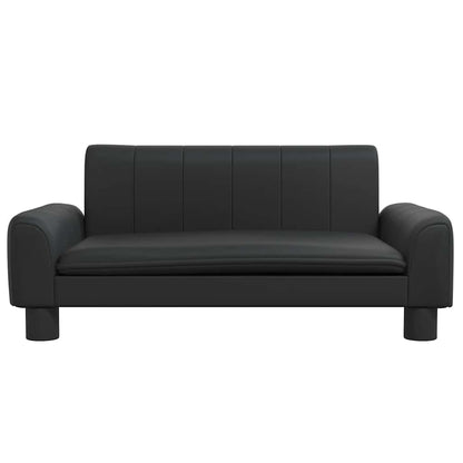 Divano per Bambini Nero 70x45x30 cm in Similpelle