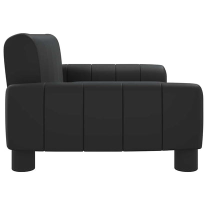 Divano per Bambini Nero 70x45x30 cm in Similpelle