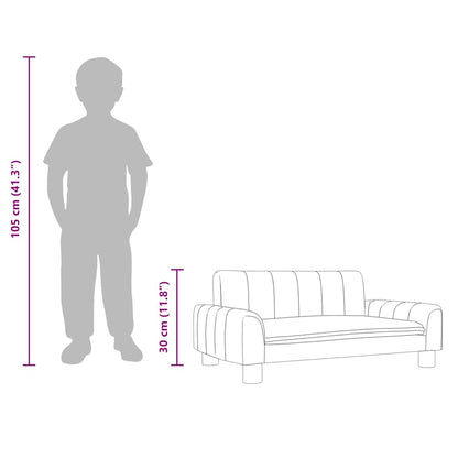 Divano per Bambini Nero 70x45x30 cm in Similpelle
