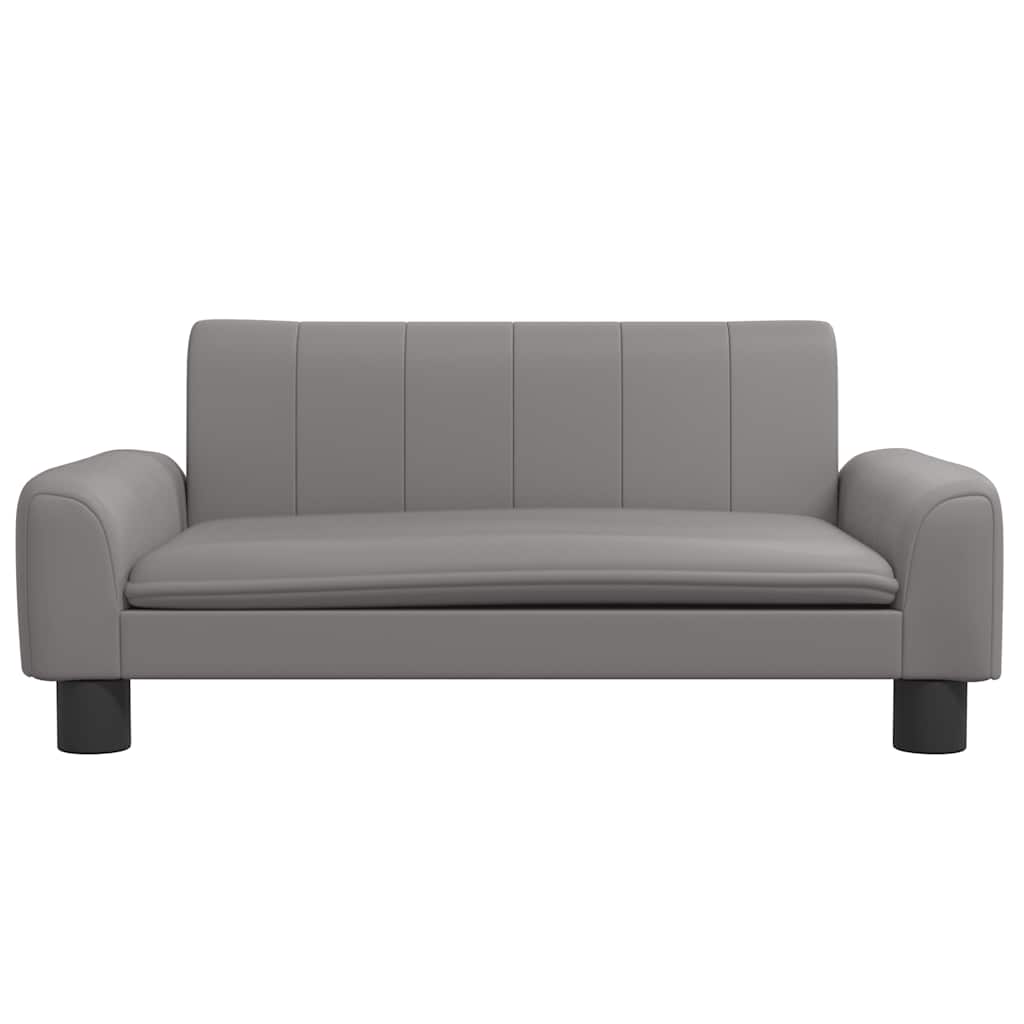 Divano per Bambini Grigio 70x45x30 cm in Similpelle