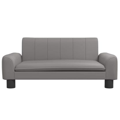 Divano per Bambini Grigio 70x45x30 cm in Similpelle