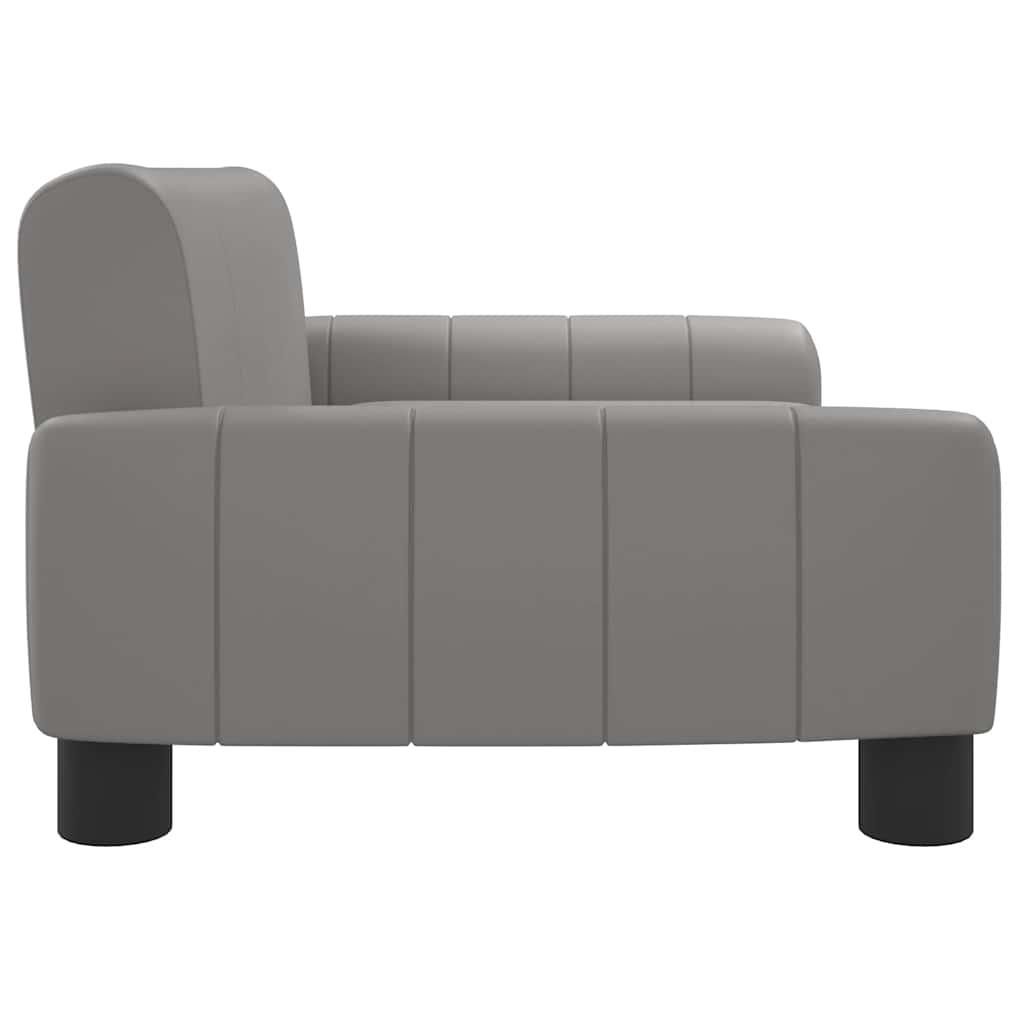 Divano per Bambini Grigio 70x45x30 cm in Similpelle