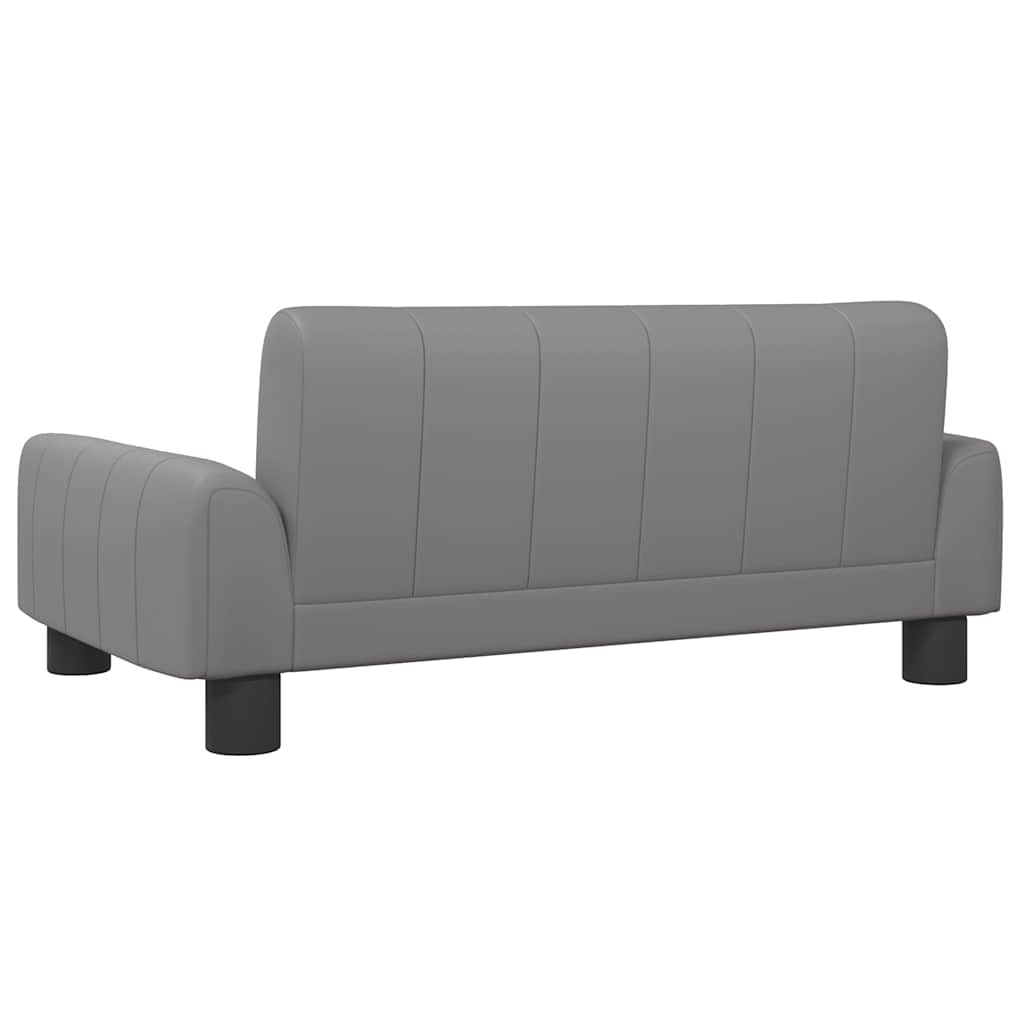 Divano per Bambini Grigio 70x45x30 cm in Similpelle