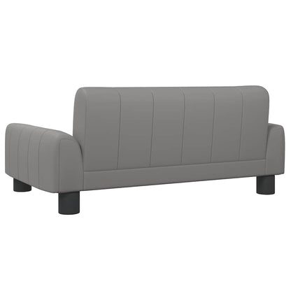 Divano per Bambini Grigio 70x45x30 cm in Similpelle