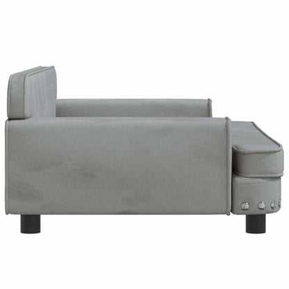 Divano per Bambini Grigio Chiaro 90x53x30 cm in Velluto | homemem39
