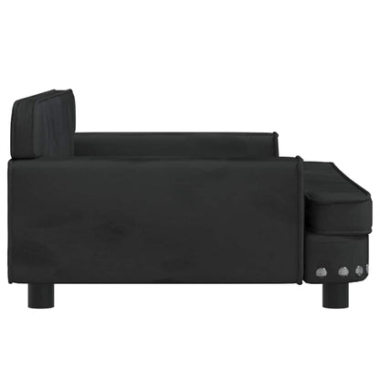 Divano per Bambini Nero 90x53x30 cm in Velluto | homemem39