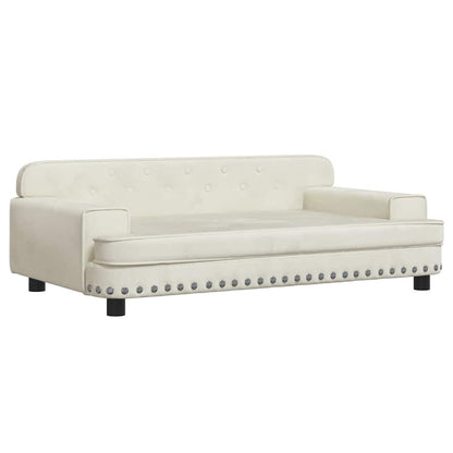 Divano per Bambini Crema 90x53x30 cm in Velluto | homemem39