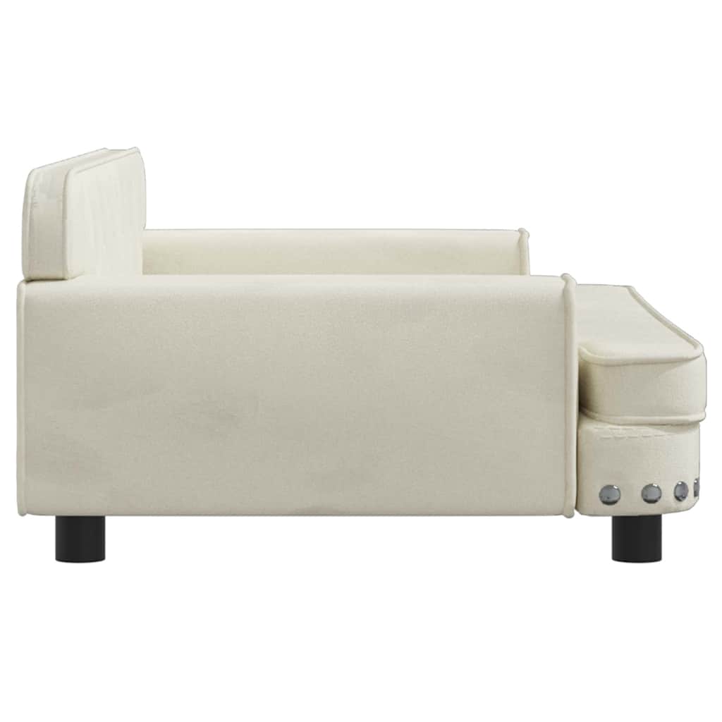 Divano per Bambini Crema 90x53x30 cm in Velluto | homemem39