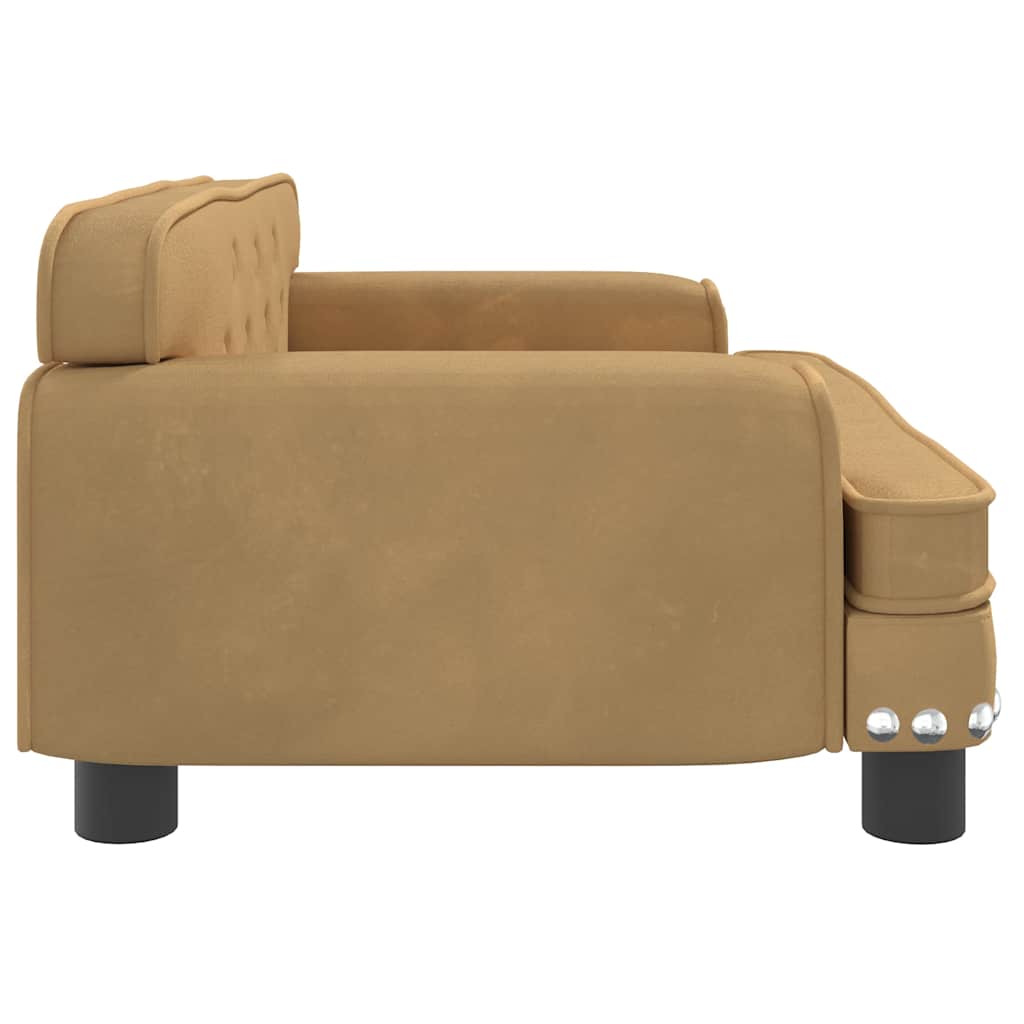 Divano per Bambini Marrone 70x45x30 cm in Velluto