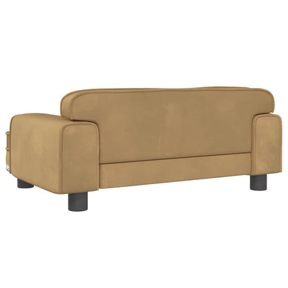 Divano per Bambini Marrone 70x45x30 cm in Velluto