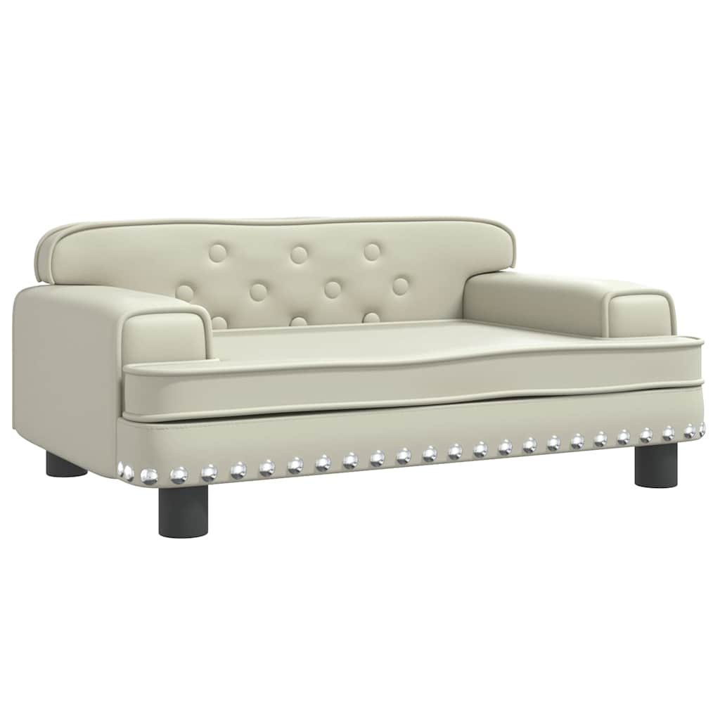 Divano per Bambini Crema 70x45x30 cm in Similpelle | homemem39