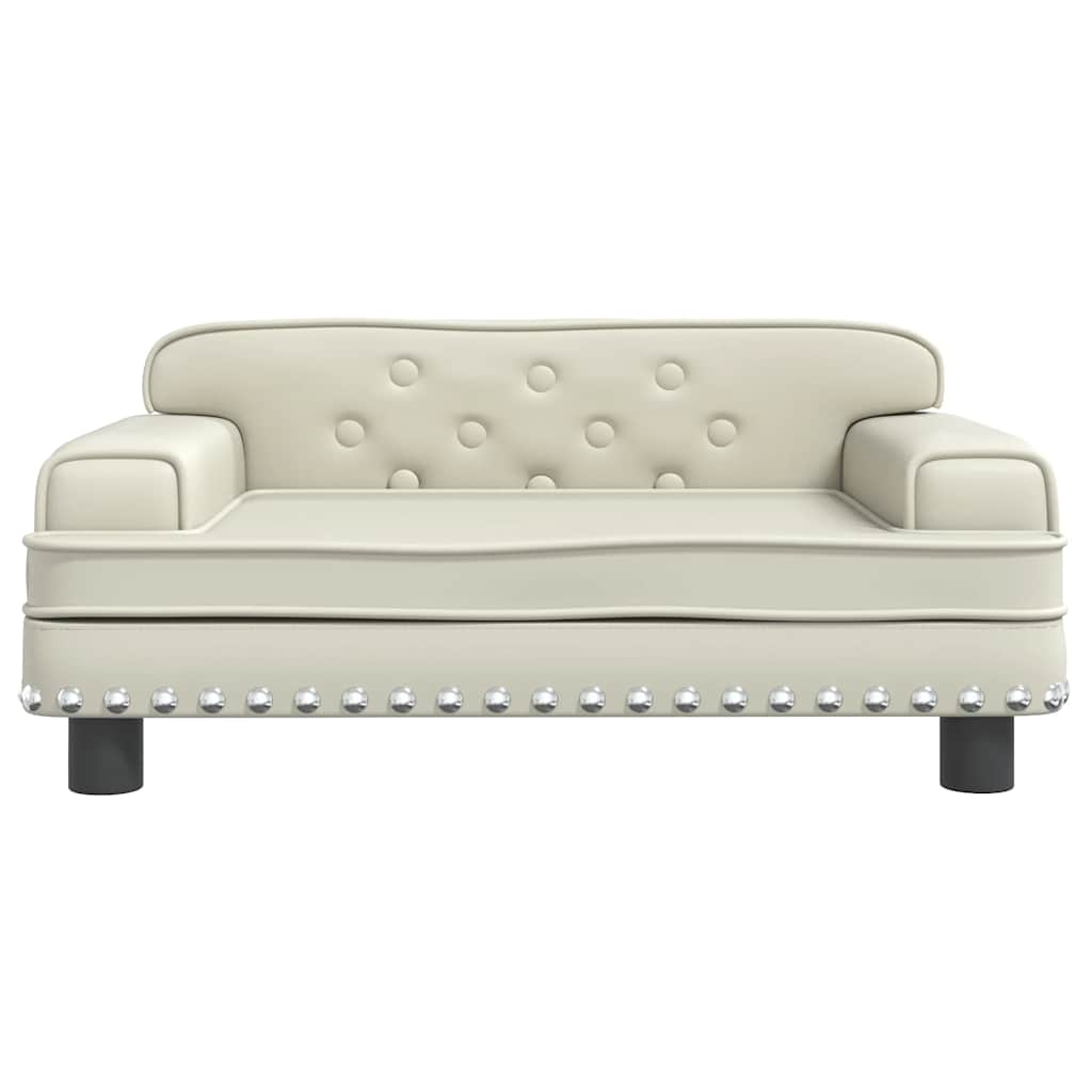 Divano per Bambini Crema 70x45x30 cm in Similpelle | homemem39