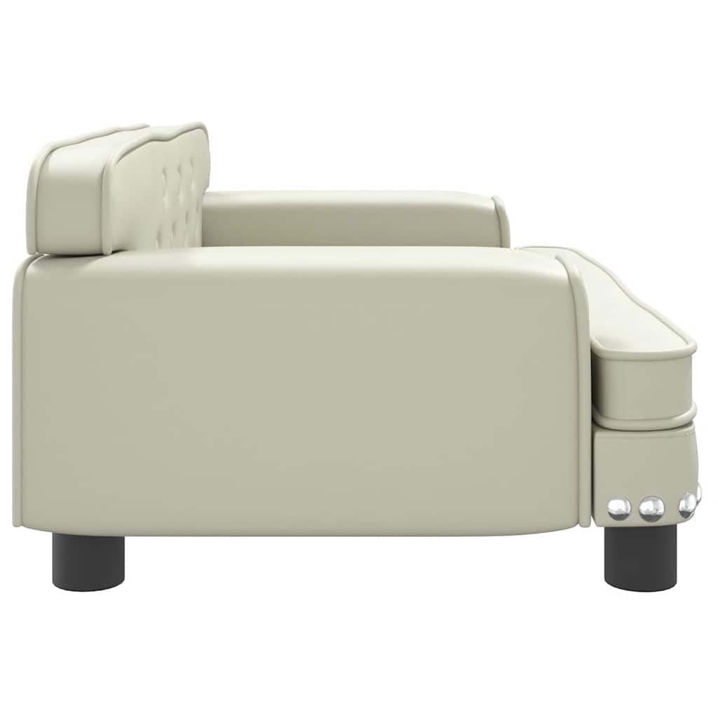 Divano per Bambini Crema 70x45x30 cm in Similpelle